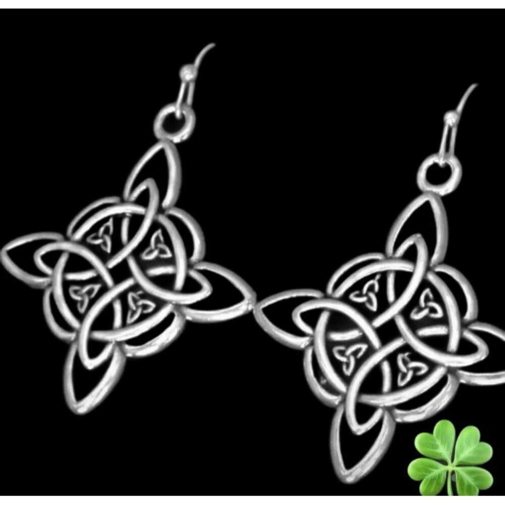 Silver Witch Knot Earrings